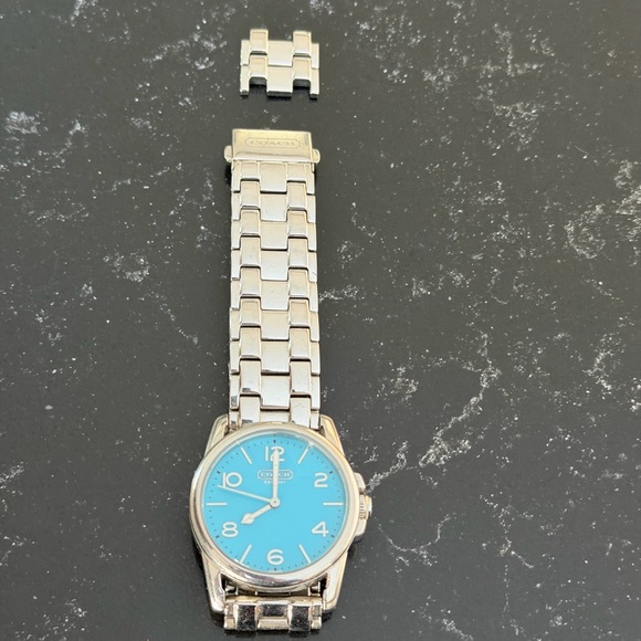 Coach Silver Watch with Blue Dial - Picture 2 of 2